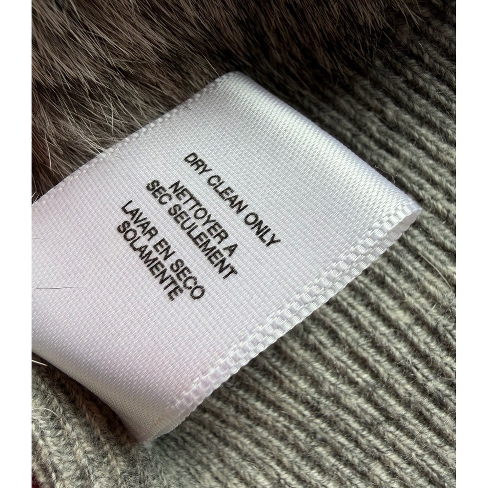 Michael Kors Wool Cashmere Rabbit Fur Lined Hooded Zip Jacket Gray XXL Gray - Picture 5 of 10